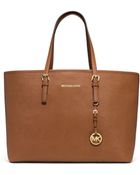 MICHAEL Michael Kors Medium Jet Set Saffiano Travel Tote - Lyst