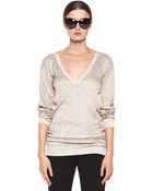 Stella McCartney Beaded Jumper in Neutrals/ Metallics - Lyst