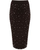 Topshop Tall Crystal Stud Tube Skirt - Lyst