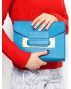 Sophie Hulme Turquoise Mini Soft Envelope Clutch Bag - Lyst