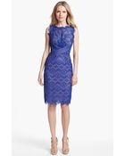 Tadashi Shoji Lace Sheath Dress - Lyst