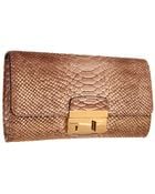 Michael Kors Gia Clutch with Lock - Lyst