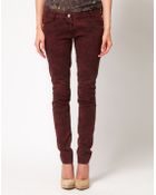 Iro Iro Marble Skinny Jeans with Zip Detail - Lyst