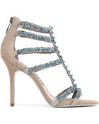 Sam Edelman Alina Suede Embellished Sandals - Lyst