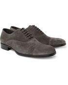 Alexander McQueen Suede Oxford Shoes - Lyst