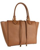 Michael Kors Miranda Large Tote with Leather Stitch - Lyst