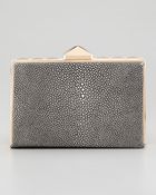 BCBGMAXAZRIA Lizardstamped Pyramid Box Clutch - Lyst