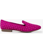 Forever 21 Studded Faux Suede Loafers - Lyst
