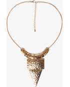 Forever 21 Dimpled Geo Charm Necklace - Lyst