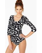 Nasty Gal Scribble Bodysuit - Lyst