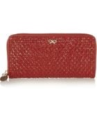 Anya Hindmarch Woven Leather Wallet - Lyst