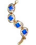 Lulu Frost Althea Blue Gold- Plated Crystal Bracelet - Lyst