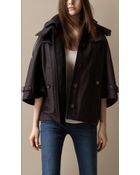 Burberry Felted Wool Cape - Lyst