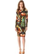 Jean Paul Gaultier Long Sleeve Print Dress - Lyst