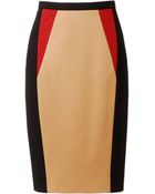 Jason Wu Colour Blocked Techno Jersey Pencil Skirt - Lyst
