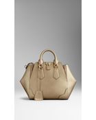 Burberry Medium Metallic Leather Tote Bag - Lyst