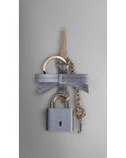 Burberry Patent London Leather Padlock Key Charm - Lyst