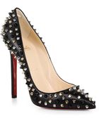 Christian Louboutin Pigalle Spiked Leather Pumps - Lyst