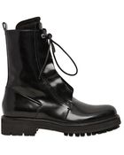 Costume National 40mm Brushed Calfskin Combat Boots - Lyst