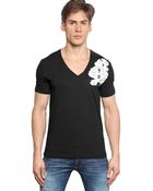 DSquared2 Flower Printed Cotton Jersey T-Shirt - Lyst