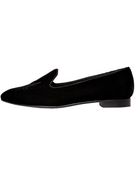 Giorgio Armani 10mm Velvet Loafers - Lyst