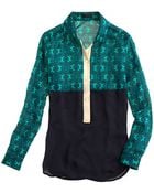 J.Crew Collection Mixed Silk Popover - Lyst