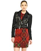 McQ by Alexander McQueen Leather Wool Biker Jacket - Lyst