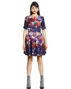 MSGM Printed Silk Gazar Dress - Lyst