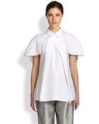 Prabal Gurung Cotton Capelet Shirt - Lyst