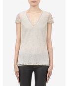 St. John Floral Lace Top - Lyst