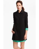 Tahari Three Quarter Sleeve Walking Coat - Lyst