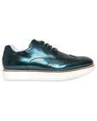 Y-3 Metallic Leather Wedge Derby Shoes - Lyst