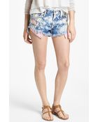 Free People Shibori Cutoff Shorts - Lyst