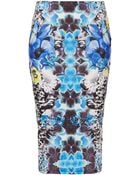 Topshop Flower Placement Tube Skirt - Lyst