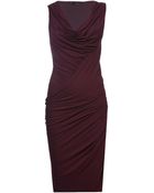 Donna Karan New York Sleeveless Draped Dress - Lyst