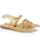Stella McCartney Braided Faux Leather Sandals - Lyst