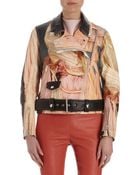 Acne Studios Printed Moto Jacket - Lyst