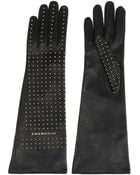 Burberry Studded Leather Gloves - Lyst