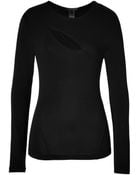 Donna Karan New York Top With Cutout In Black - Lyst