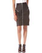 McQ by Alexander McQueen Stretch Leather Pencil Skirt - Lyst