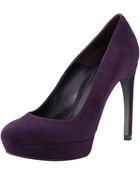 Alexander McQueen Suede Platform Pump - Lyst