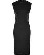 Ermanno Scervino Wool Dress With Leather Trim - Lyst