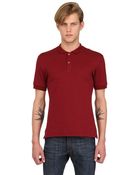 Alexander McQueen Skull Embroidered Cotton Piquet Polo - Lyst