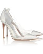 Gianvito Rossi Metallic Leather and Pvc Pumps - Lyst
