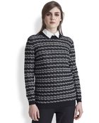 Marni Stripepatterned Wool Cashmereblend Sweater - Lyst