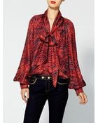 Rachel Zoe Hadley Silk Bishop Sleeve Top - Lyst