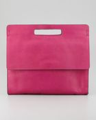 Pour La Victoire Yves Oversized Ipad Clutch Bag Fuchsia - Lyst