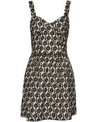 Topshop Lace Corset Flippy Tunic Dress - Lyst