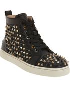 Christian Louboutin Louis Spikes Flat - Lyst