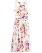 Giambattista Valli Floral Print Silk Chiffon Dress - Lyst